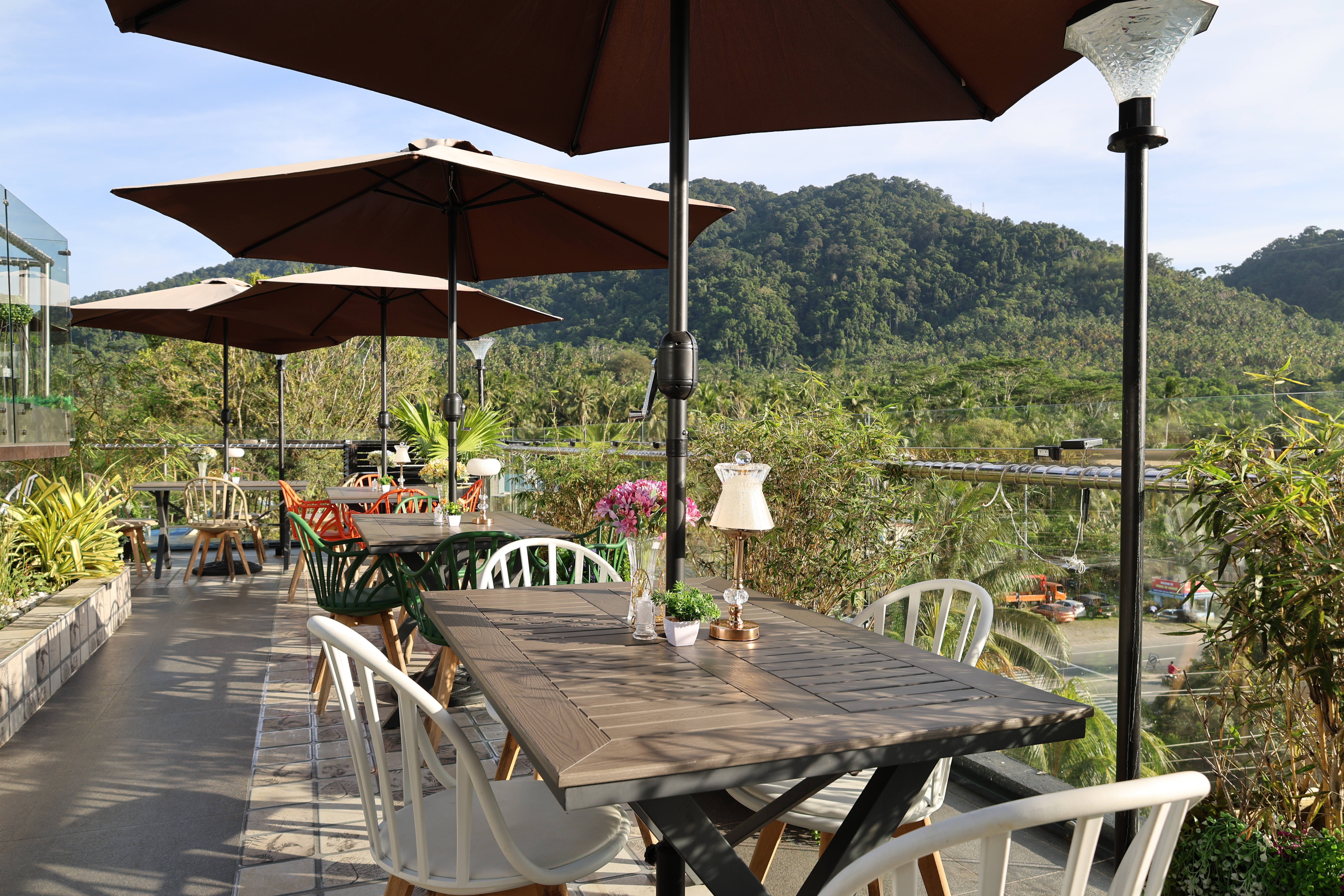 Rooftop Pool at Night